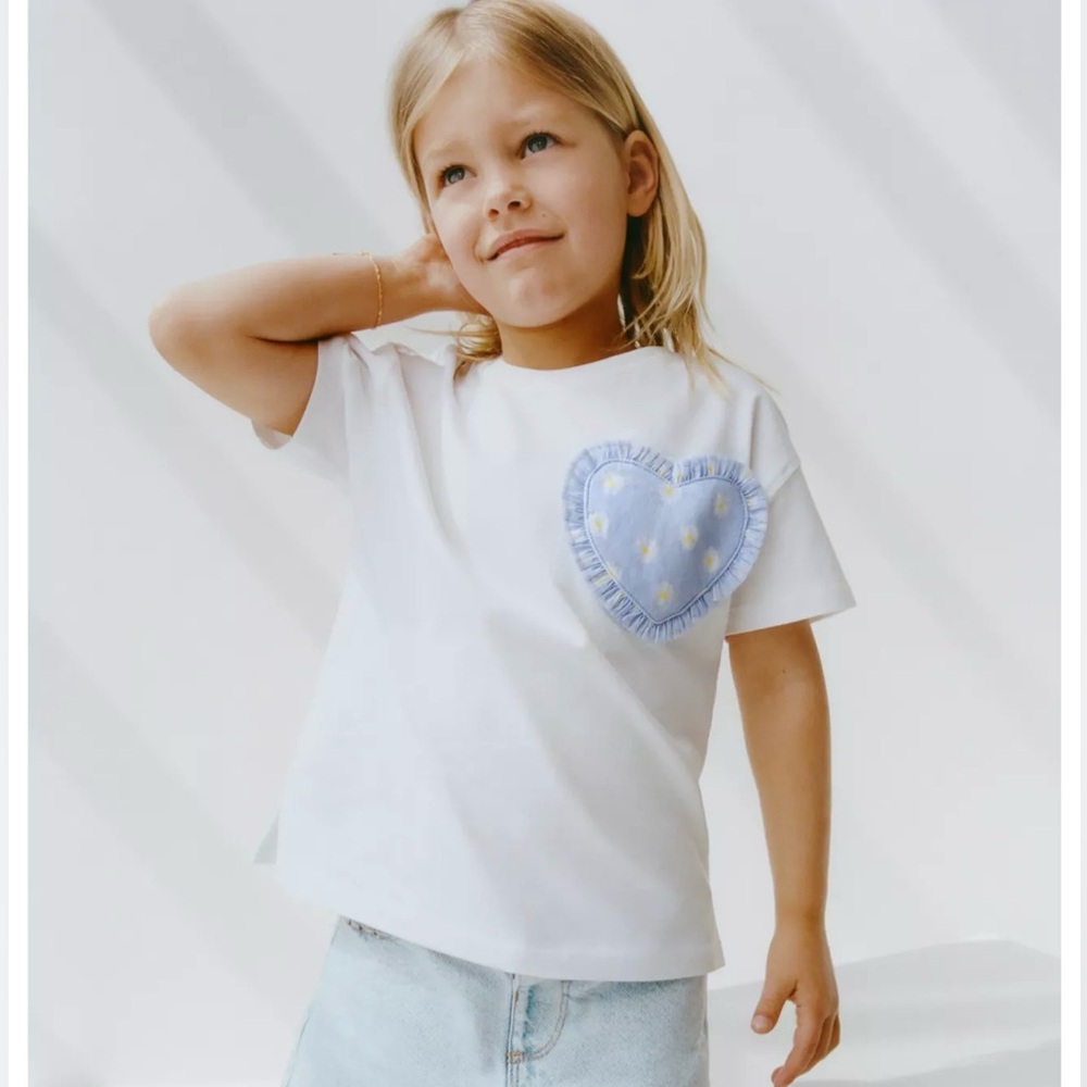 Zara HEART PRINT T-SHIRT
